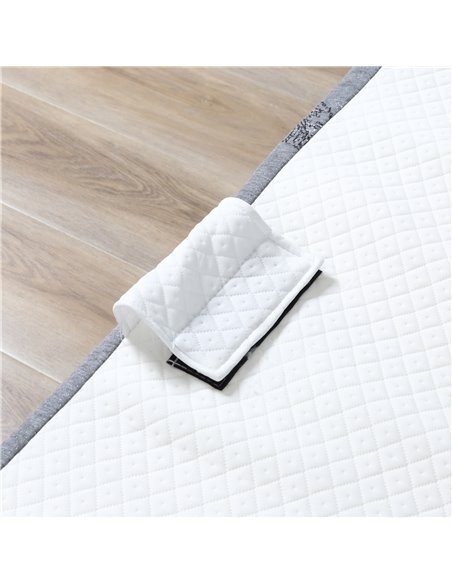 HOMCOM Folding Bed with 10cm Mattress, Portable Foldable Guest Bed with Sturdy Metal Frame on Wheels 831-516V70 - pic 96102 | FastDaddyshop