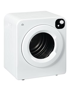 HOMCOM 6kg Vented Tumble Dryer, Freestanding, Wall Mounted, Stackable, Portable Dryer with 7 Programmers, White 853-025V70WT