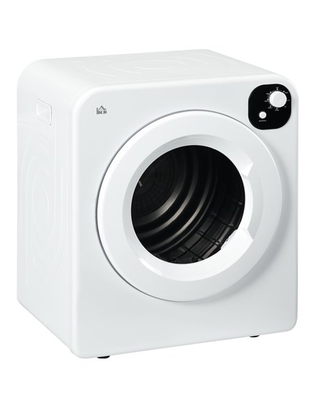 HOMCOM 6kg Vented Tumble Dryer, Freestanding, Wall Mounted, Stackable, Portable Dryer with 7 Programmers, White 853-025V70WT - pic 96194 | FastDaddyshop