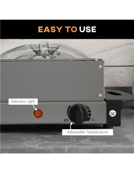 HOMCOM 4 Tray Electric Food Warmer Buffet Server with Plate Warmer Function, Cool Touch Handles, Adjustable Temperature, 300W 80 - pic 96235 | FastDaddyshop