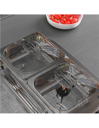 HOMCOM 4 Tray Electric Food Warmer Buffet Server with Plate Warmer Function, Cool Touch Handles, Adjustable Temperature, 300W 80