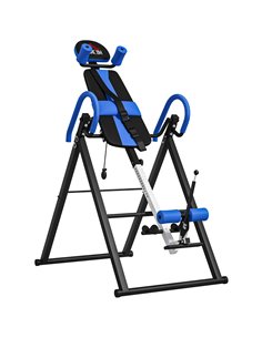 HOMCOM Gravity Inversion Table with Safety Belt Adjustable Hand Stand for Muscle Pain Relief, Blue A91-090V00BU