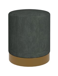 HOMCOM Soft Padded Corduroy Footstool - Dark Green 838-459V70DG