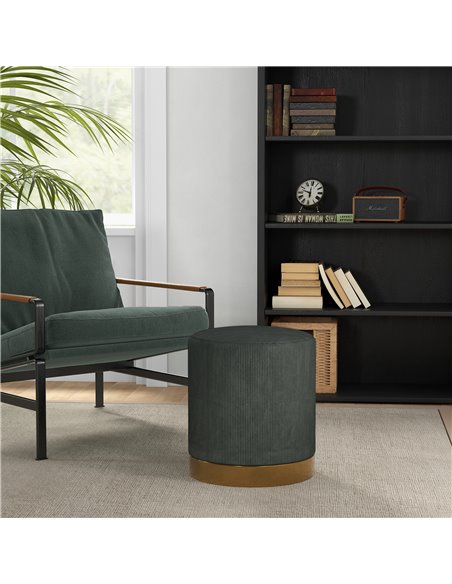 HOMCOM Soft Padded Corduroy Footstool - Dark Green 838-459V70DG - pic 96339 | FastDaddyshop