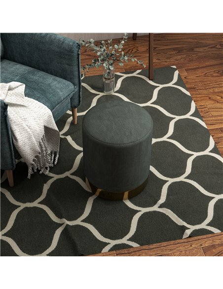 HOMCOM Soft Padded Corduroy Footstool - Dark Green 838-459V70DG - pic 96343 | FastDaddyshop