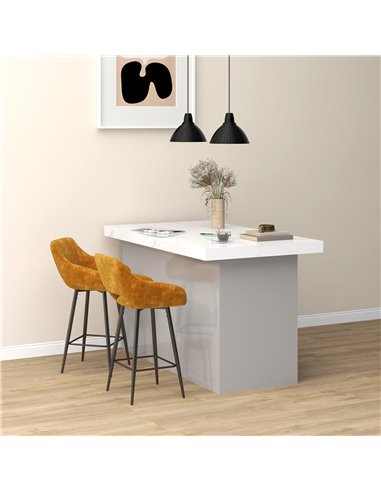 HOMCOM Set of Two Velvet-Feel Bar Stools - Brown 835-756V70BN