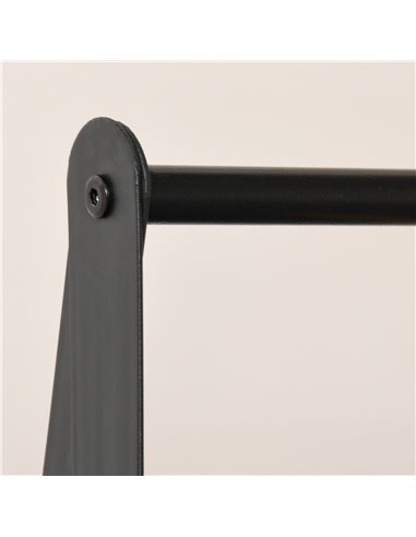 HOMCOM Garment Rack: Freestanding Metal Rail with 2-Tier Shelves, Bedroom & Entryway Storage, Black 850-096