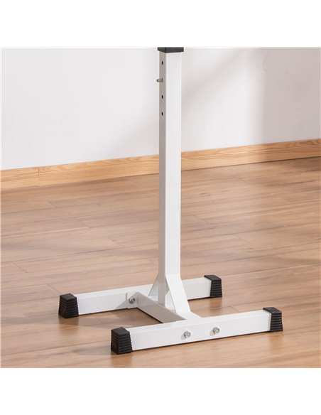 HOMCOM Heavy Duty Weight Bar Barbell Squat Stand Barbell Rack Spotter, for Home, Gym - Black A91-174 - pic 96507 | FastDaddyshop