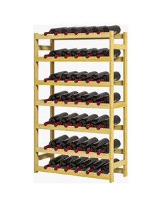 HOMCOM 42-Bottle Wooden Wine Rack - Natural Finish 801-358V00ND
