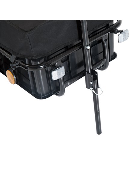 HOMCOM Bicycle Trailer Cargo Jogger Luggage Storage Stroller with Towing Bar - Black B71-005 - pic 96597 | FastDaddyshop
