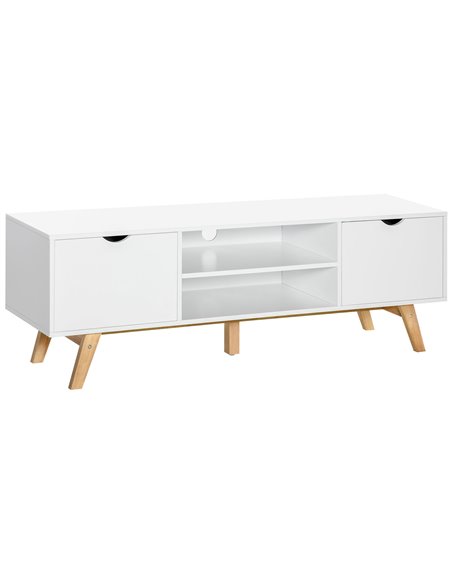 HOMCOM Particle Board 4-Compartment Media Unit White 833-691 - pic 96608 | FastDaddyshop
