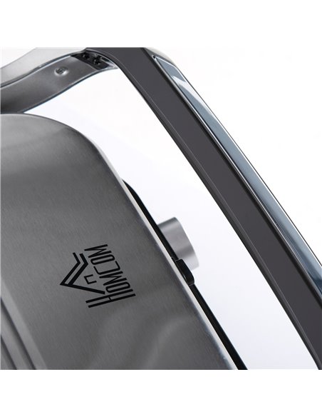 HOMCOM Health Grill & Panini Press, 2100W Electric Non-stick Grill with 180° Flat Open, Drip Tray, Removable Plate, Spatula and  - pic 96633 | FastDaddyshop