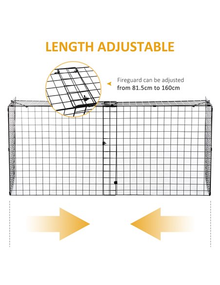 HOMCOM Extendable Safety Fireguard Extendable Fireguard Screen-Black 02-0160 - pic 96639 | FastDaddyshop