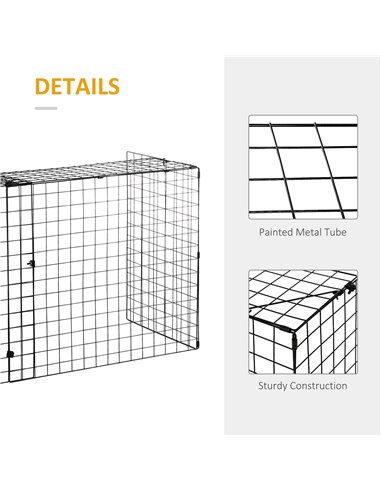 HOMCOM Extendable Safety Fireguard Extendable Fireguard Screen-Black 02-0160