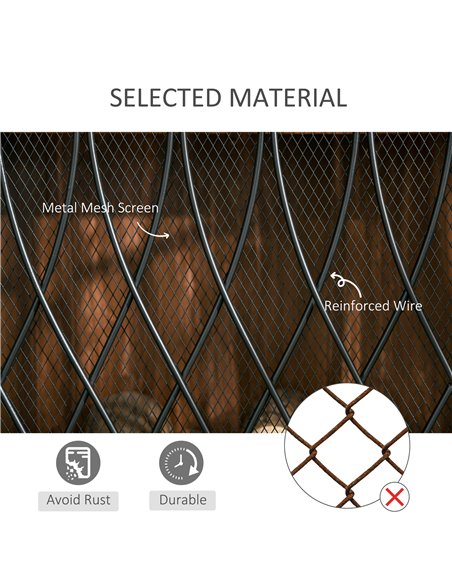 HOMCOM 3-Panel Folding Fireplace Screen, Metal Mesh Fire Spark Guard, 126L x 3W x 80H cm-Black 820-240 - pic 96658 | FastDaddyshop