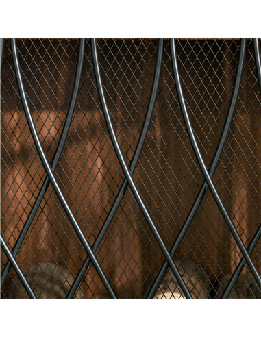 HOMCOM 3-Panel Folding Fireplace Screen, Metal Mesh Fire Spark Guard, 126L x 3W x 80H cm-Black 820-240
