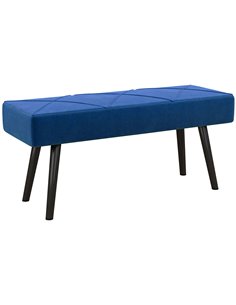 HOMCOM Upholstered Bedroom Bench with X-Shape Steel Legs, Elegant Hallway Bench for End of Bed, Blue 831-691V70DB