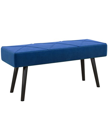 HOMCOM Upholstered Bedroom Bench with X-Shape Steel Legs, Elegant Hallway Bench for End of Bed, Blue 831-691V70DB - pic 96824 | FastDaddyshop