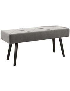 HOMCOM Upholstered End of Bed Bench, X-Shape Design with Steel Legs, Hallway Bedroom Bench, Grey 831-691V70GY