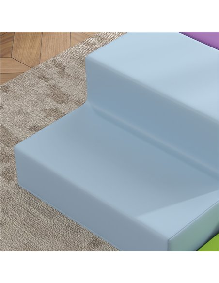 HOMCOM 4-piece Soft Play Set, Climb and Crawl Foam, Toddler Stairs and Ramp, Multicolour 3D0-011V01MX - pic 96886 | FastDaddyshop