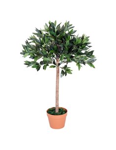 Outsunny 3ft Faux Olive Tree, Lifelike Indoor Plant, Decorative Greenery, in Orange Pot 844-197