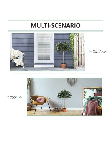Outsunny 3ft Faux Olive Tree, Lifelike Indoor Plant, Decorative Greenery, in Orange Pot 844-197
