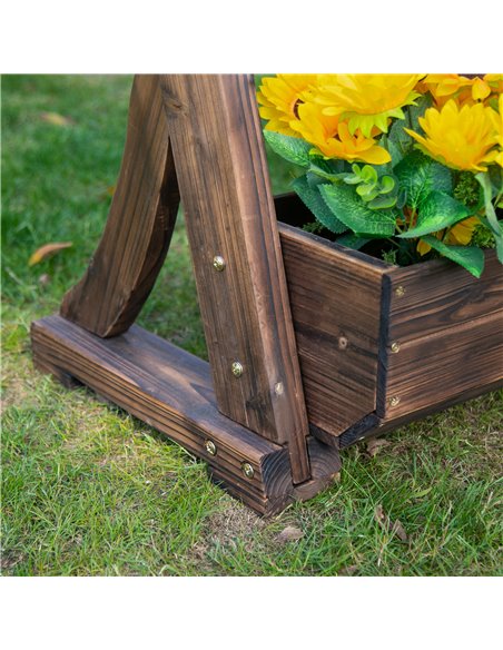 Outsunny 3-Tier Plant Stand Flower Stand Freestanding Outdoor Wooden Flower Rack Vertical Flower Pot Stands, 61 x 48 x 118 cm 84 - pic 96912 | FastDaddyshop