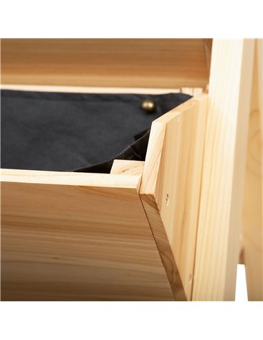 Outsunny 3 Tier Wooden Garden Raised Bed Vertical Plant Bed with Clapboard and Hooks, 120 x 68 x 80cm 845-476