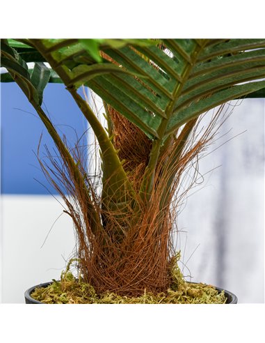 Outsunny 60cm Fake Palm Tree, Indoor/Outdoor Decorative Plant with 8 Leaves and Nursery Pot 844-334