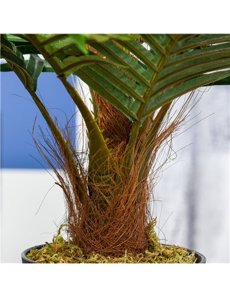 Outsunny 60cm Fake Palm Tree, Indoor/Outdoor Decorative Plant with 8 Leaves and Nursery Pot 844-334 - pic 96940 | FastDaddyshop