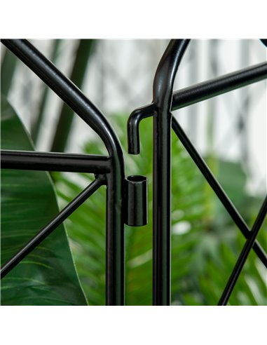 Outsunny Decorative Garden Fencing, 43in x 23ft Outdoor Picket Fence Panels, 8PCs Rustproof Metal Wire Landscape Flower Bed Bord