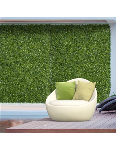 Outsunny 12PCS Artificial Boxwood Wall Panels 50cm x 50cm Grass Privacy Fence Screen Faux Hedge Greenery Backdrop Encrypted Mila