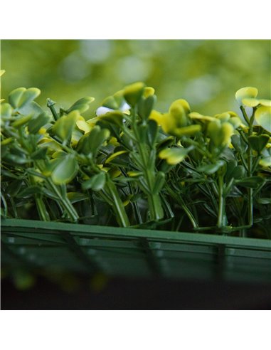 Outsunny 12PCS Artificial Boxwood Wall Panels 50cm x 50cm Grass Privacy Fence Screen Faux Hedge Greenery Backdrop Encrypted Mila