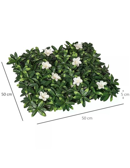Outsunny 12PCS Artificial Boxwood Wall Panels 20" x 20" Rhododendron Privacy Fence Screen Faux Hedge Greenery Backdrop for Garde - pic 97033 | FastDaddyshop