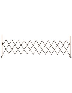 Outsunny Expanding Trellis Fence Freestanding Movable Fence Foldable Garden Screen Panel Aluminum, 300cm x 103.5 cm, Dark Brown 