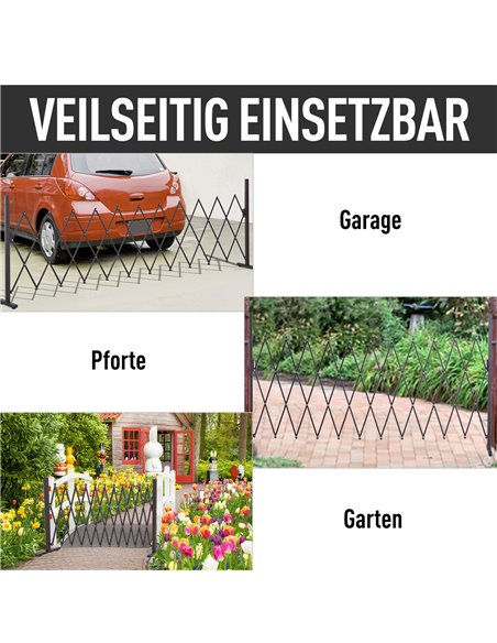 Outsunny Expanding Trellis Fence Freestanding Movable Fence Foldable Garden Screen Panel Aluminum, 300cm x 103.5 cm, Dark Brown  - pic 97044 | FastDaddyshop