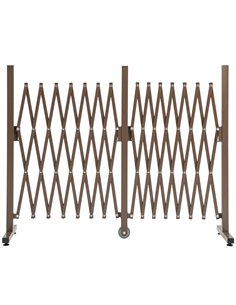 Outsunny Expanding Trellis Fence Freestanding Movable Fence Foldable Garden Screen Panel Aluminium, 405cm x 103.5cm, Dark Brown 