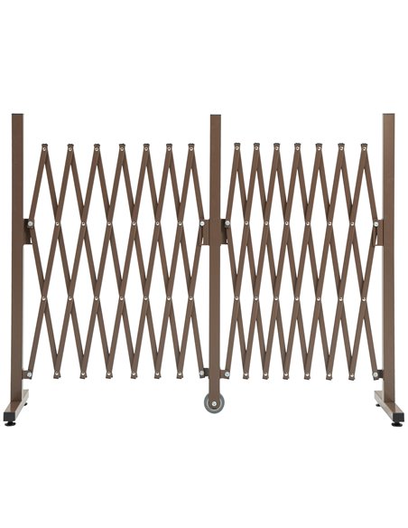 Outsunny Expanding Trellis Fence Freestanding Movable Fence Foldable Garden Screen Panel Aluminium, 405cm x 103.5cm, Dark Brown  - pic 97058 | FastDaddyshop