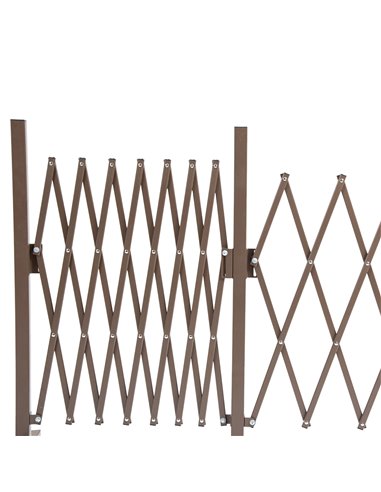 Outsunny Expanding Trellis Fence Freestanding Movable Fence Foldable Garden Screen Panel Aluminium, 405cm x 103.5cm, Dark Brown 