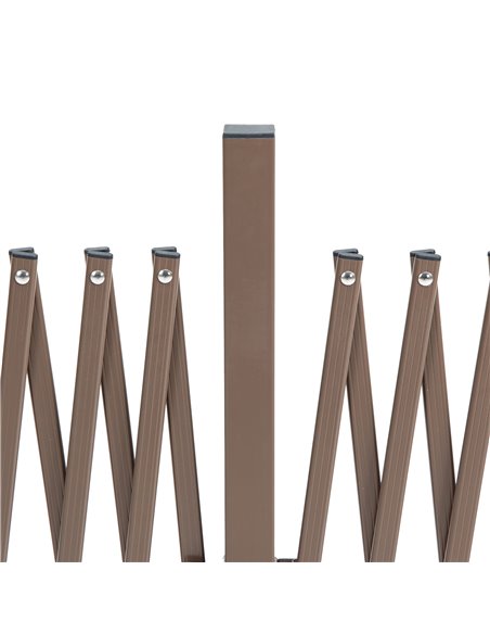 Outsunny Expanding Trellis Fence Freestanding Movable Fence Foldable Garden Screen Panel Aluminium, 405cm x 103.5cm, Dark Brown  - pic 97065 | FastDaddyshop