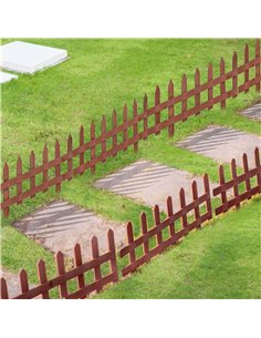 Outsunny Set of 12 Wooden 60cm Garden Fence Pieces 844-463 2
