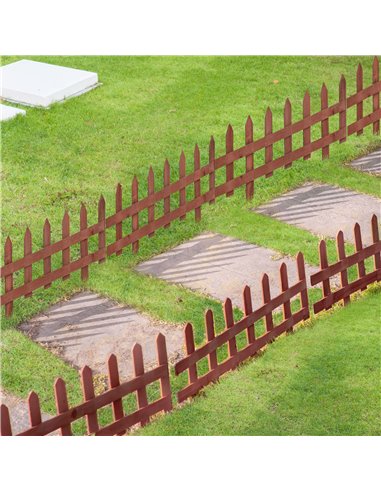 Outsunny Set of 12 Wooden 60cm Garden Fence Pieces 844-463