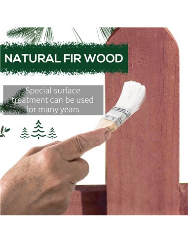 Outsunny Set of 12 Wooden 60cm Garden Fence Pieces 844-463