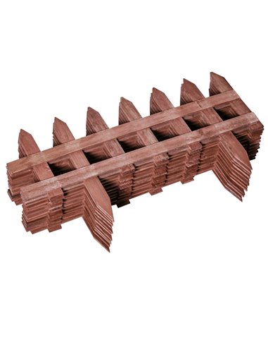 Outsunny Set of 12 Wooden 60cm Garden Fence Pieces 844-463