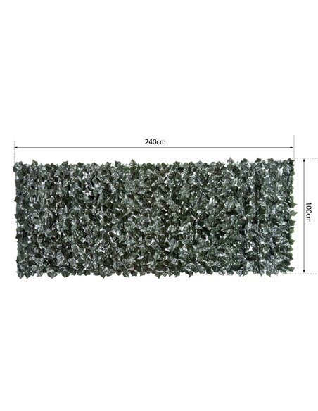 Outsunny Artificial Leaf Screen Panel, 2.4x1 m-Dark Green 844-199 - pic 97087 | FastDaddyshop