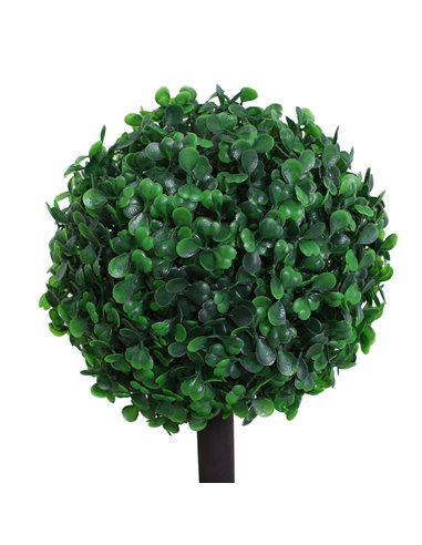 Outsunny Set of 2 Artificial Boxwood Ball Topiary Trees Potted Decorative Plant Outdoor and Indoor Décor (67cm) 844-264V01