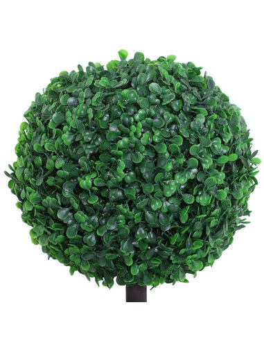 Outsunny Set of 2 Artificial Boxwood Ball Topiary Trees Potted Decorative Plant Outdoor and Indoor Décor (112cm) 844-262V01