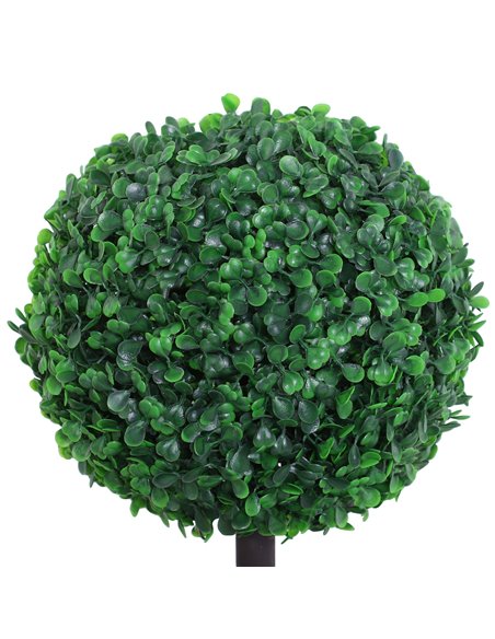 Outsunny Set of 2 Artificial Boxwood Ball Topiary Trees Potted Decorative Plant Outdoor and Indoor Décor (112cm) 844-262V01 - pic 97137 | FastDaddyshop