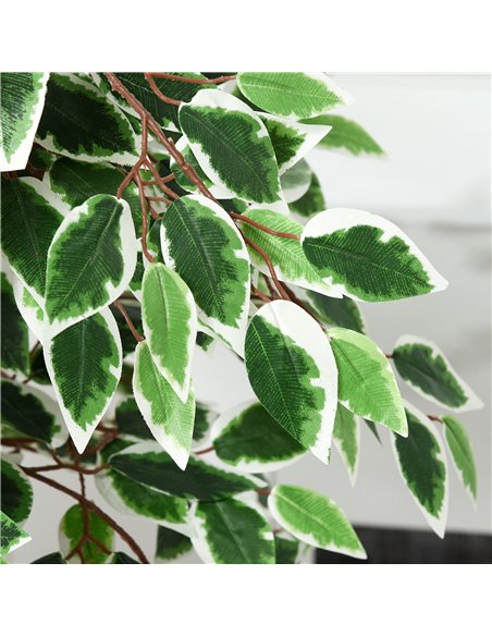Outsunny 160cm/5.2FT Artificial Ficus Silk Tree with Nursery Pot, Decorative Fake Plant, for Indoor Outdoor Décor 844-335 - pic 97165 | FastDaddyshop
