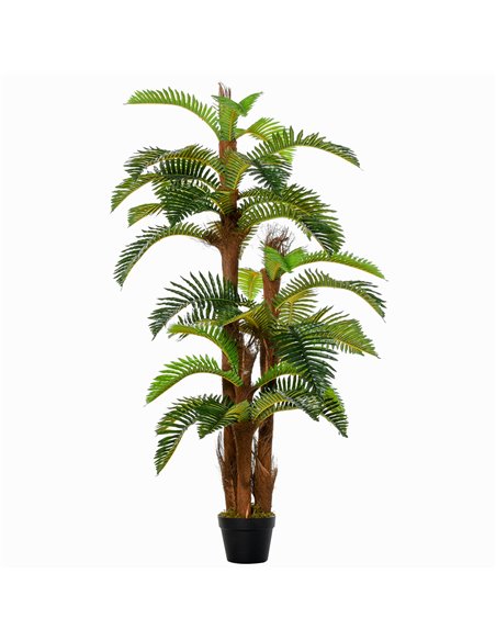 Outsunny 5FT Artificial Fern Tree with 36 Leaves, Decorative Fake Plant for Indoor Outdoor Décor, Nursery Pot 844-354 - pic 97175 | FastDaddyshop